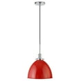 thumbnail image 1 of Evelyn&Zoe 12" Poppy Red/Polished Nickel Metal Pendant, 1 of 6