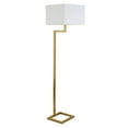 thumbnail image 1 of Evelyn&Zoe 16" Brass Finish Metal/Fabric Floor Lamp, 1 of 2