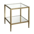 thumbnail image 1 of Evelyn&Zoe 20" Brass Metal/Glass Side Table, 1 of 8