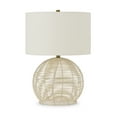 thumbnail image 1 of Evelyn&Zoe 21" Coastal Rattan Table Lamp with White Drum Linen Shade, 1 of 9