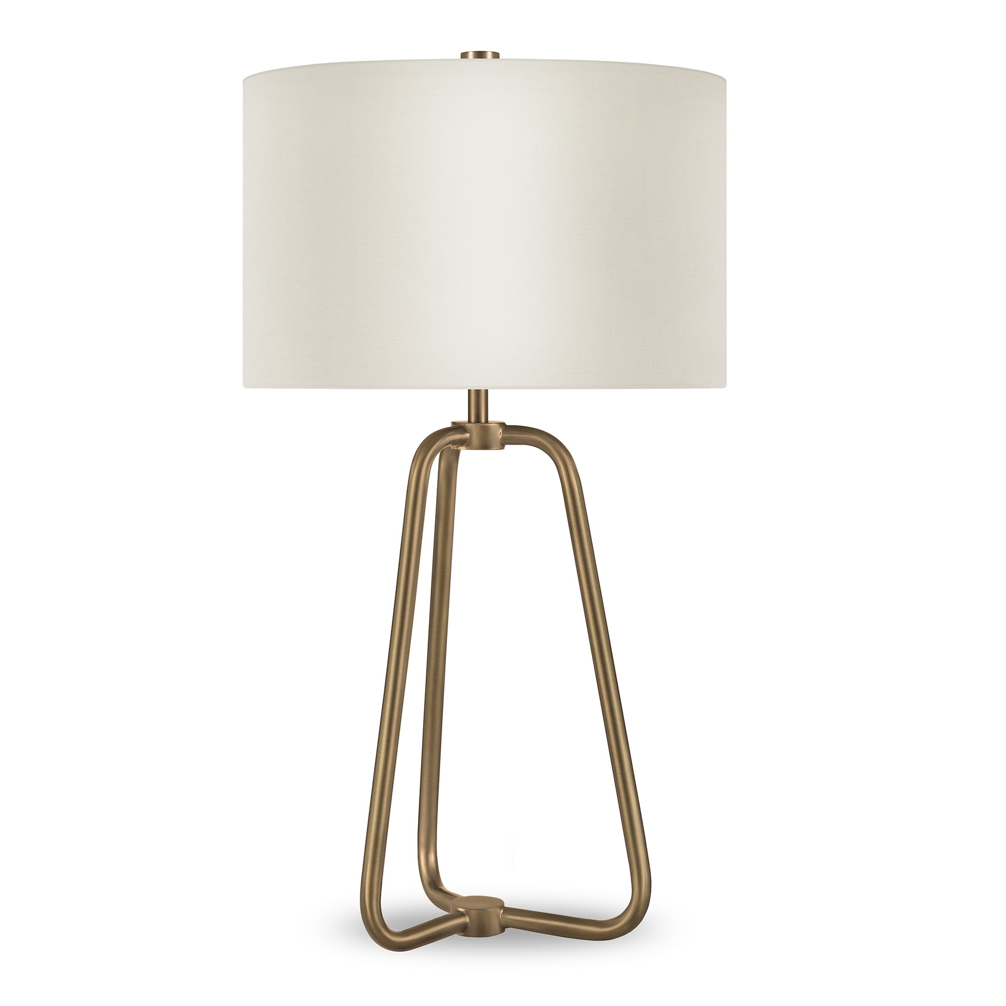 Marduk 25.5" White Linen Shade Tripod Table Lamp