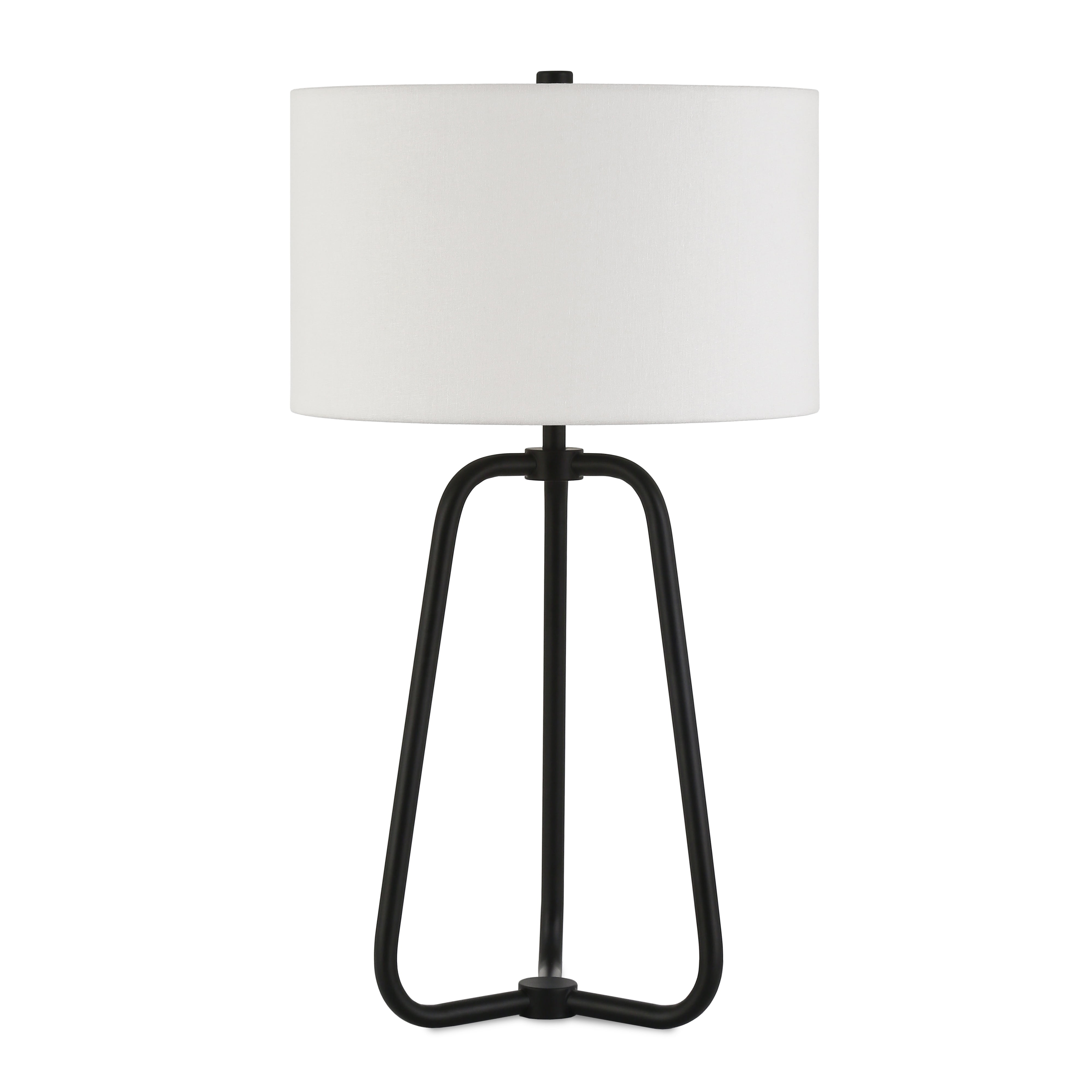 Marduk 25.5" Blackened Bronze Table Lamp with Linen Shade
