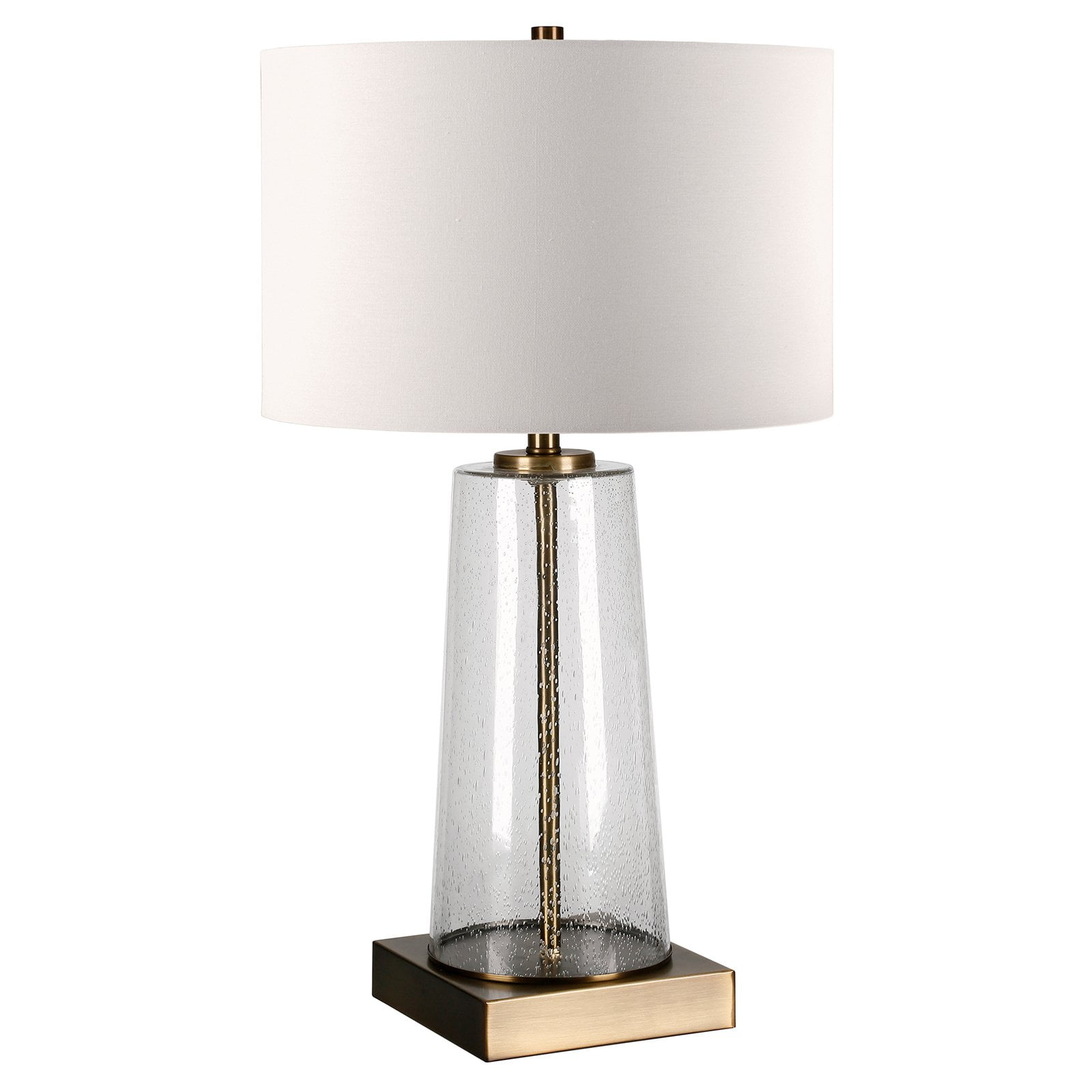 Dax 25'' Tapered Seeded Glass and Brass Table Lamp