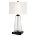 thumbnail image 1 of Evelyn&Zoe 27" Traditional Tapered Seeded Glass Table Lamp with White Drum Linen Shade, 1 of 11