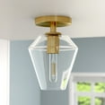 thumbnail image 1 of Evelyn&Zoe 7" Gold Semi Flush Mount, 1 of 5
