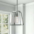 thumbnail image 1 of Evelyn&Zoe 8" Polished Nickel Metal Pendant, 1 of 13