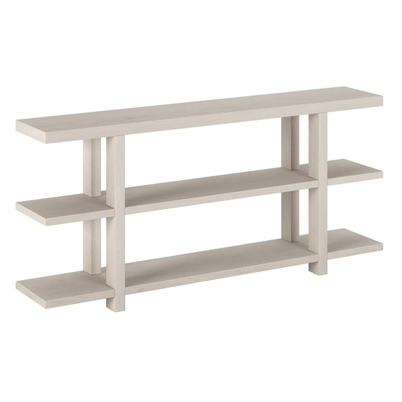 Evelyn&Zoe Acosta 64" Wide Rectangular Console Table, Alder White