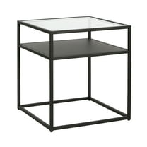 Evelyn&Zoe Ada 20" Wide Square Side Table, Blackened Bronze