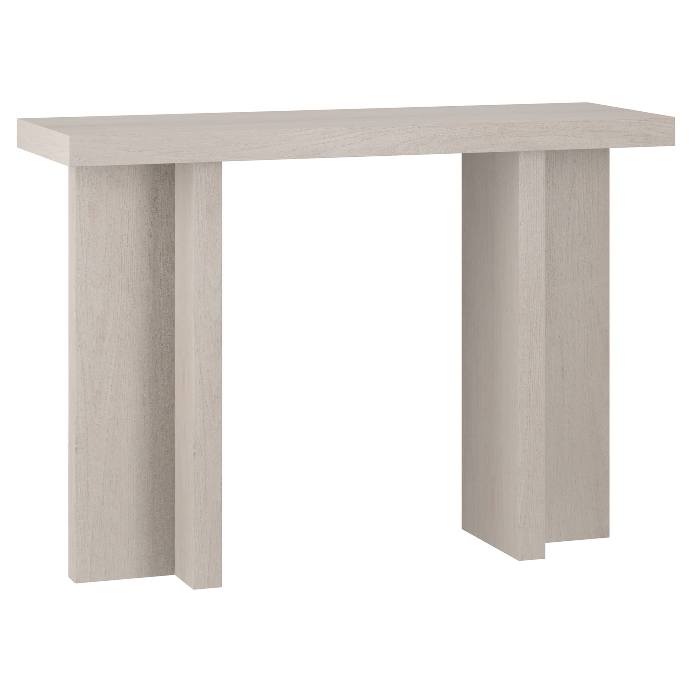 Evelyn&Zoe Adjustable Medium Density Fiberboard Console Table, Alder White
