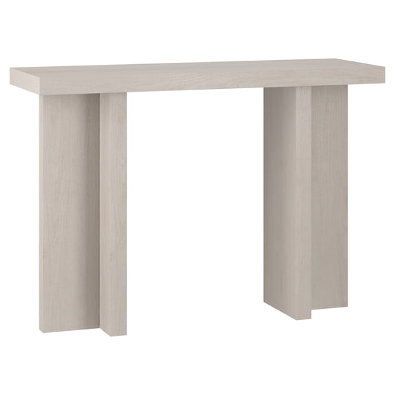 Evelyn&Zoe Adjustable Medium Density Fiberboard Console Table, Alder White
