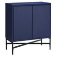 thumbnail image 1 of Evelyn&Zoe Adjustable Shelves Rectangular Modern Accent Cabinet, MDF/PVC Dark Blue, 28”, 1 of 8