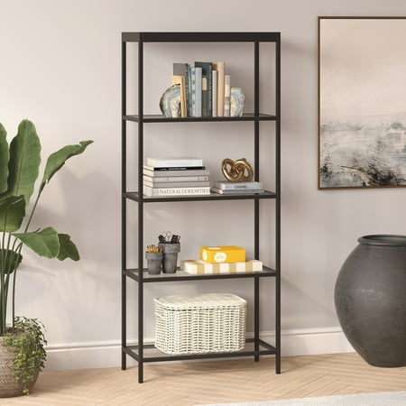 Camden&Wells - Alexis 30" Wide Bookcase - Blackened Bronze