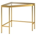 thumbnail image 1 of Evelyn&Zoe Alexis 42" Wide Pentagon Corner Desk, Brass, 1 of 8