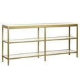 thumbnail image 1 of Evelyn&Zoe Alexis 64" Wide Rectangular Console Table, Brass, 1 of 7