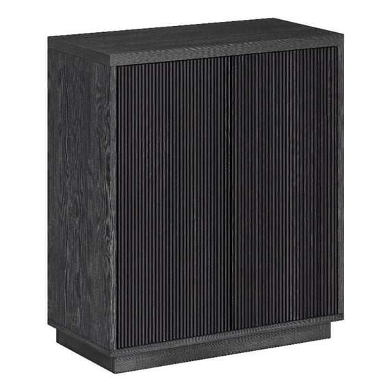Evelyn&Zoe Alston 28" Wide Rectangular Accent Cabinet, Charcoal Gray