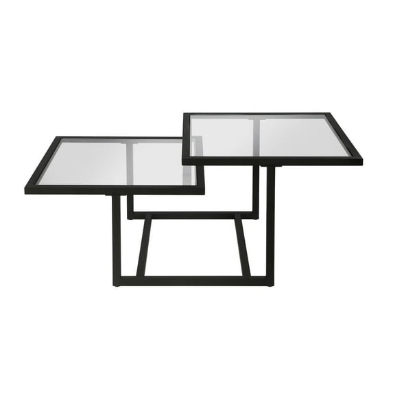 Evelyn&Zoe Amalie 43" Wide Square Coffee Table, Blackened Bronze