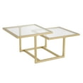 thumbnail image 1 of Evelyn&Zoe Amalie 43" Wide Square Coffee Table, Brass, 1 of 9