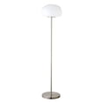 thumbnail image 1 of Evelyn&Zoe Amanita 62.25" Tall Floor Lamp with Glass Shade in Brushed Nickel/White Milk, 1 of 3