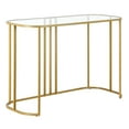 thumbnail image 1 of Evelyn&Zoe Art Deco Writing Desk, Gold/Clear, 1 of 7