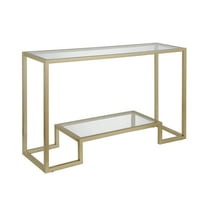 Evelyn&Zoe Athena 47.75" Wide Rectangular Console Table, Brass