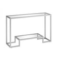 thumbnail image 1 of Evelyn&Zoe Athena 47.75" Wide Rectangular Console Table, Satin Nickel, 1 of 11
