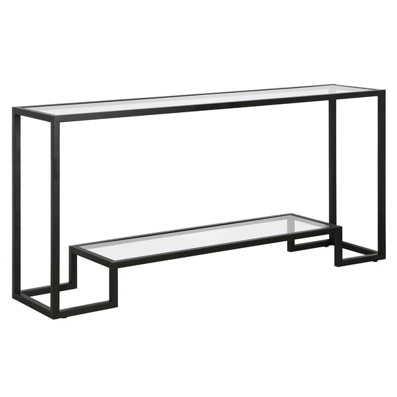 Evelyn&Zoe Athena 64" Wide Rectangular Console Table, Blackened Bronze