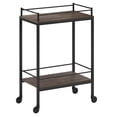 thumbnail image 1 of Evelyn&Zoe Barnes 23.5" Wide Rectangular Bar Cart, Alder Brown, 1 of 7