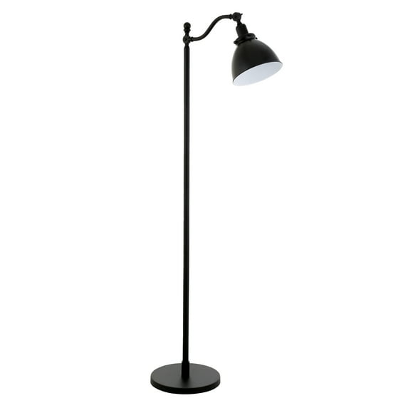 Evelyn&Zoe Beverly 65" Tall Floor Lamp with Metal Shade in Blackened Bronze/Blackened Bronze