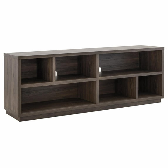 Evelyn&Zoe Bowman Rectangular TV Stand for TV's up to 75", Alder Brown