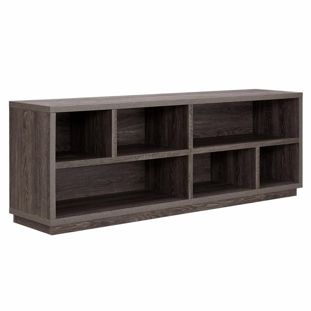 Evelyn&Zoe Bowman Rectangular TV Stand for TV's up to 75", Burnished Oak