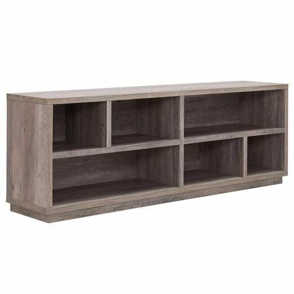 Evelyn&Zoe Bowman Rectangular TV Stand for TV's up to 75", Gray Oak