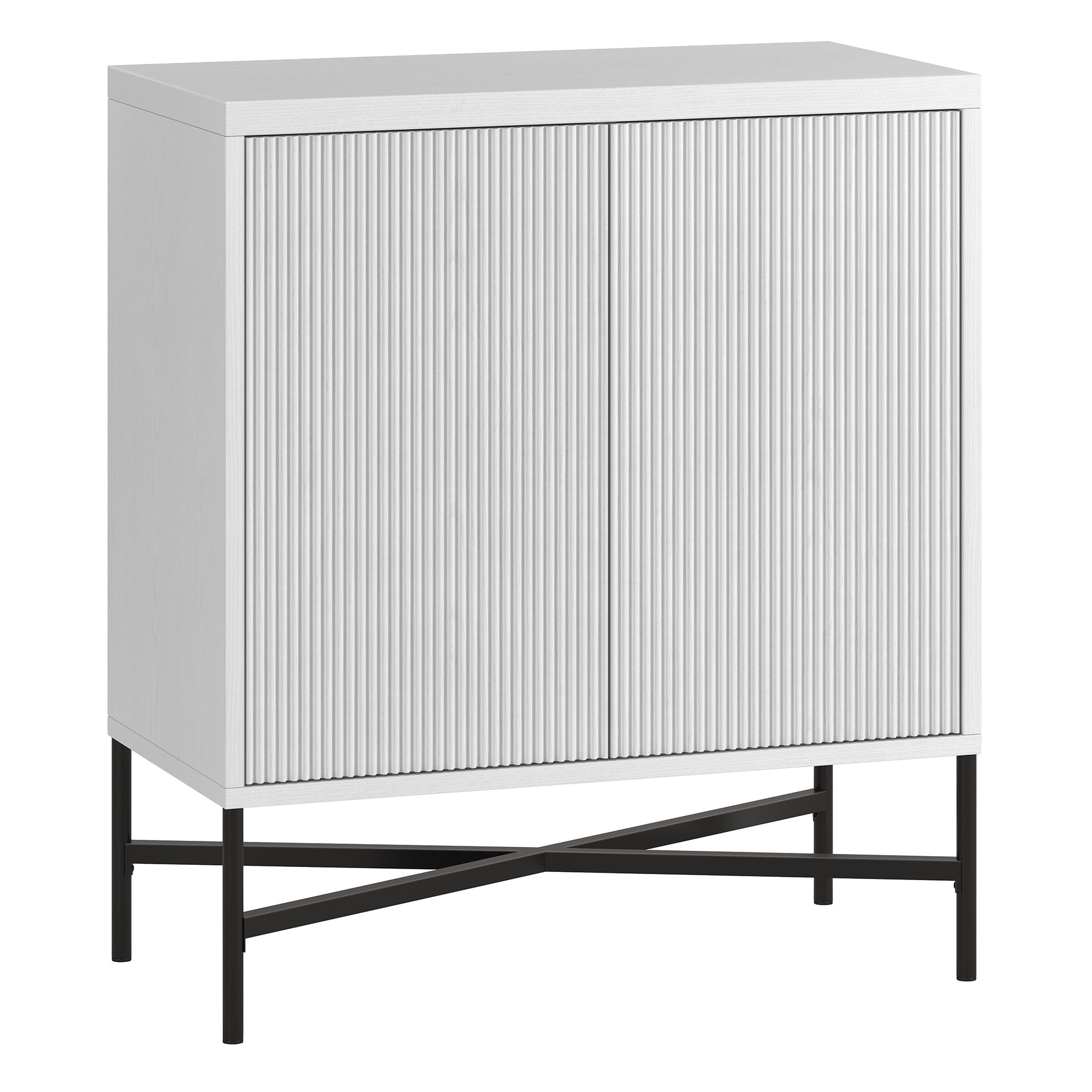 Brighton Compact White 28" Office Accent Cabinet with Adjustable Shelf