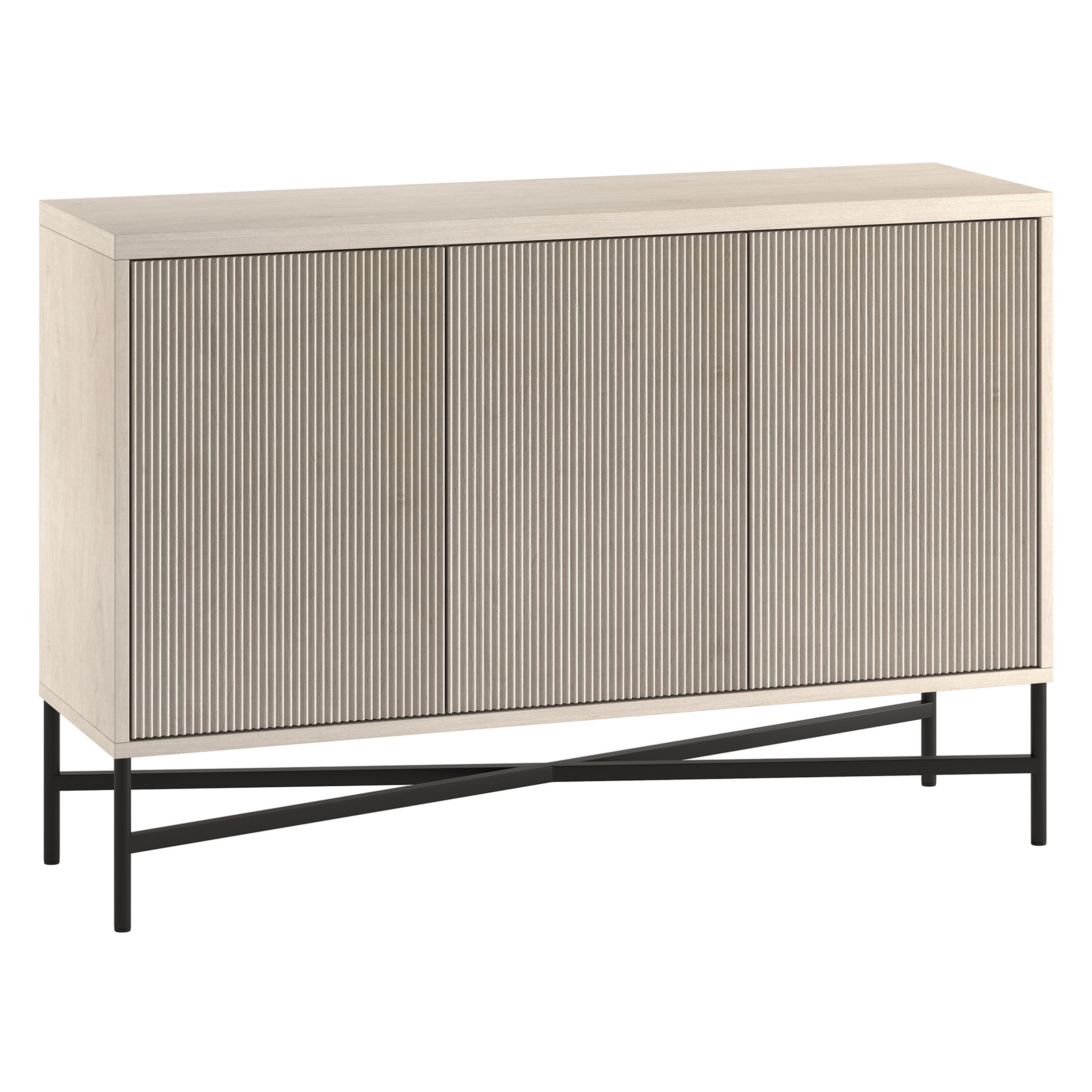 Evelyn&Zoe Brighton 48" Wide Rectangular Buffet Table, Alder White