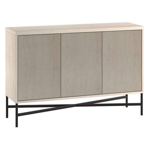 Evelyn&Zoe Brighton 48" Wide Rectangular Buffet Table, Alder White