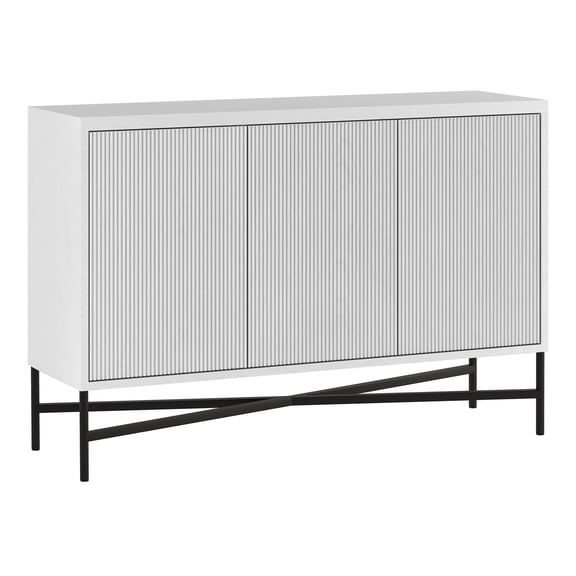 Evelyn&Zoe Brighton 48" Wide Rectangular Buffet Table, White