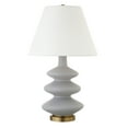 thumbnail image 1 of Evelyn&Zoe Carleta 26.5" Tall Triple Gourd Table Lamp with Fabric Shade, Cool Gray/White, 1 of 8