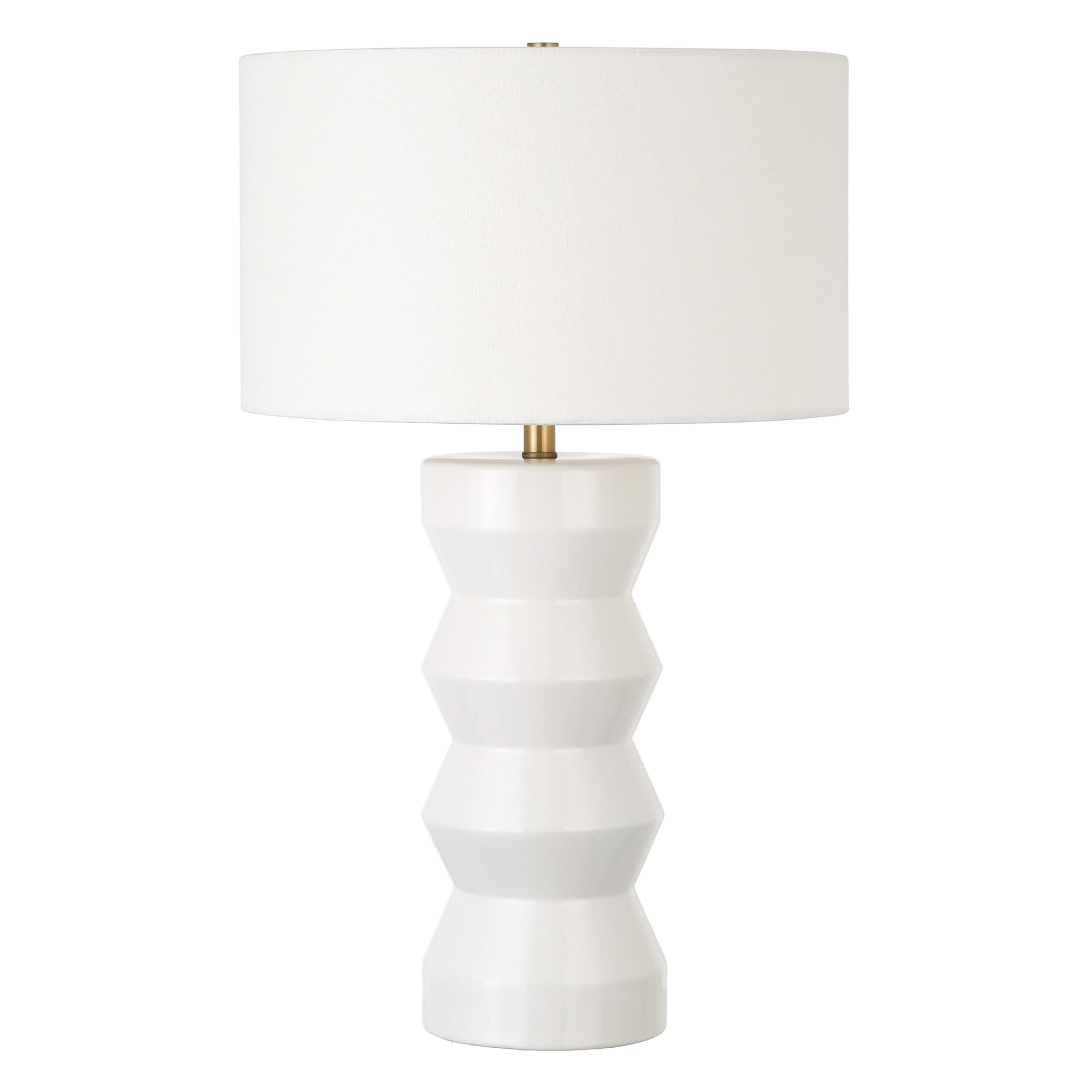 Carlin 26.5" Matte White Ceramic Table Lamp with Alexa Voice Control