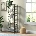 thumbnail image 1 of Evelyn&Zoe Celine 18" Wide Rectangular Bookcase, Blackened Bronze, 1 of 5