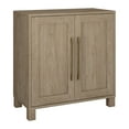 thumbnail image 1 of Evelyn&Zoe MDF 28" Wide Accent Cabinet Adjustable Center Shelf Two Swing-Out Doors, Gray Oak, 1 of 9