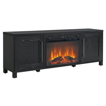 Camden&Wells - Chabot Log Fireplace for Most TVs up to 75" - Black Grain