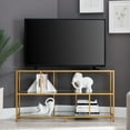 thumbnail image 1 of Evelyn&Zoe Clark Corner TV Stand for TV's up to 55", Brass, 1 of 9