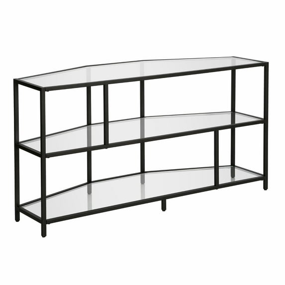 Evelyn&Zoe Clark Hexagonal TV Stand for TV's up to 55", Blackened Bronze