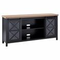 thumbnail image 1 of Evelyn&Zoe Clementine Rectangular TV Stand for TV's up to 75", Black Grain/Golden Brown, 1 of 6