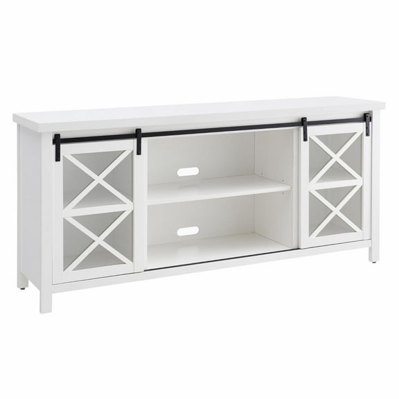 Evelyn&Zoe Clementine Rectangular TV Stand for TV's up to 75", White
