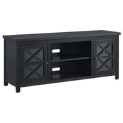 Evelyn&Zoe Colton Rectangular TV Stand for TV's up to 65", Black Grain