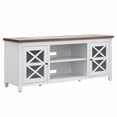 thumbnail image 1 of Evelyn&Zoe Colton Rectangular TV Stand for TV's up to 65", White/Gray Oak, 1 of 12