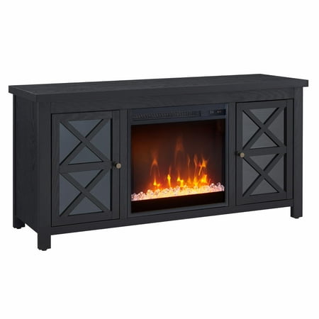 Camden&Wells - Colton Crystal Fireplace TV Stand for TVs Up to 55" - Black Grain