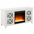thumbnail image 1 of Evelyn&Zoe Colton Rectangular TV Stand with Crystal Fireplace for TV's up to 55", White, 1 of 10