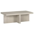 thumbnail image 1 of Evelyn&Zoe Contemporary High-Quality Rectangular Medium Density Fiberboard Coffee Table, Alder White, 1 of 7