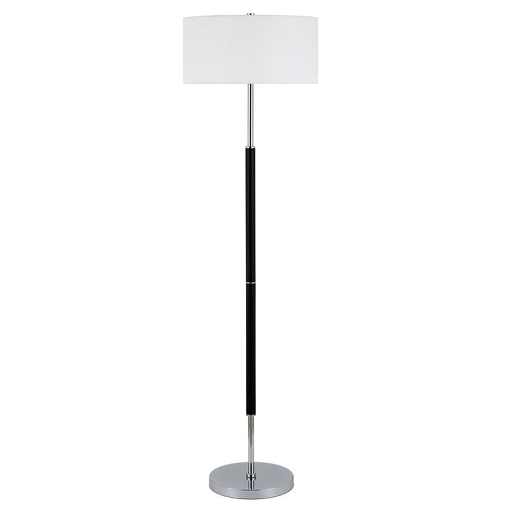 Simone 61.5" Black and Gold Metal Floor Lamp